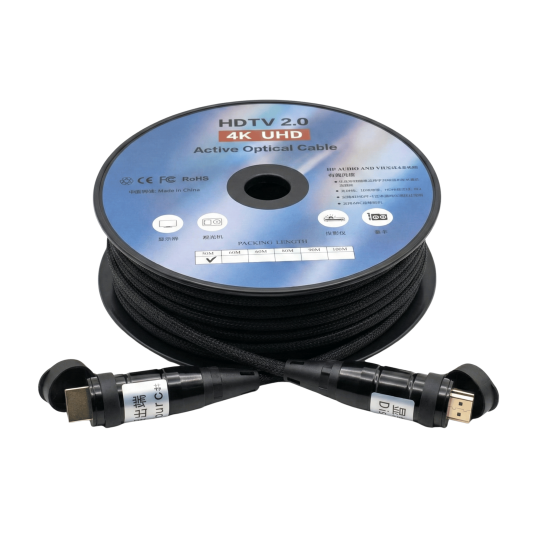 LiveGear Veetek Broadcast Grade Armored Fiber Optic HDMI Cable Active 8K @60Hz